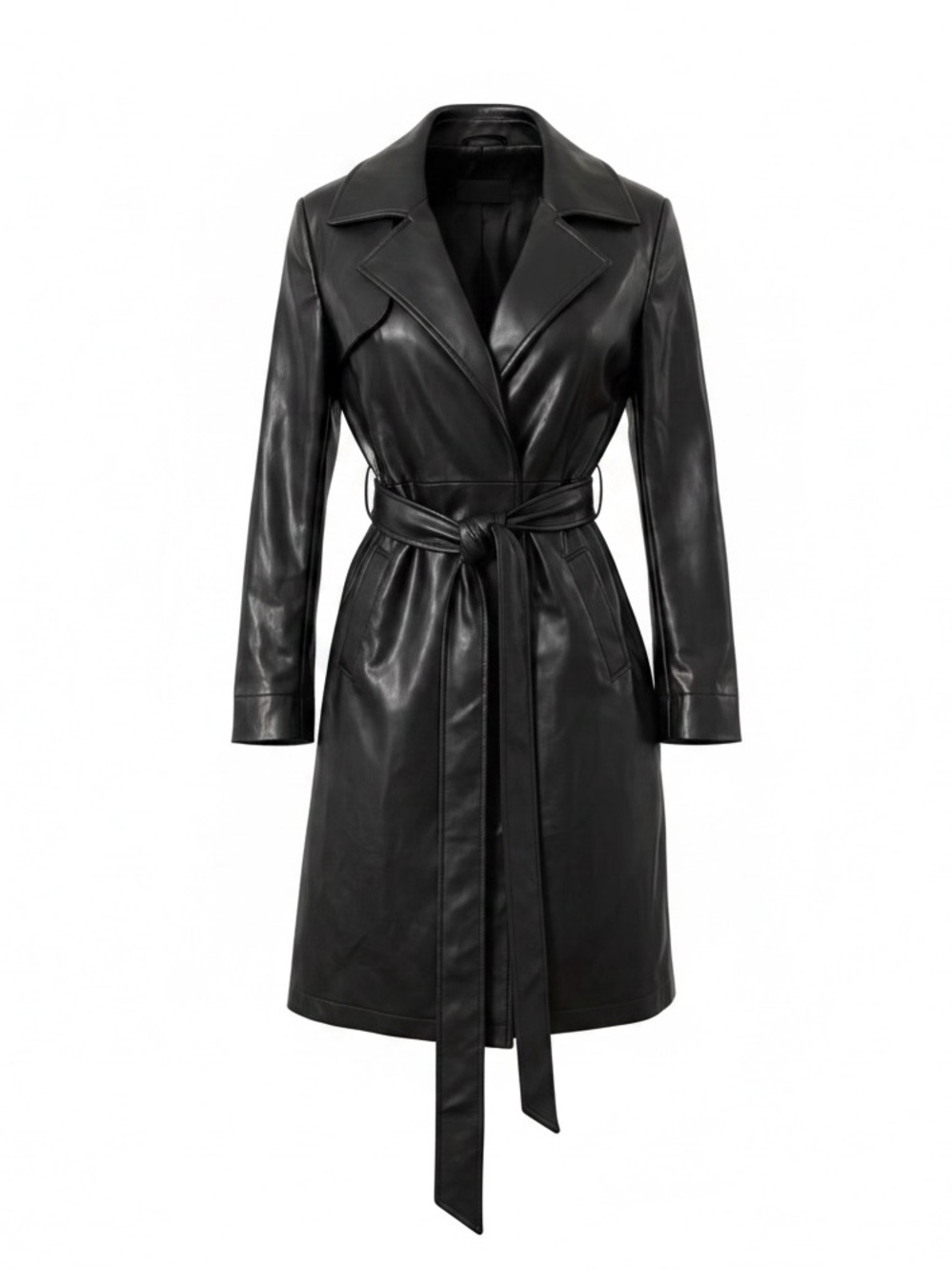Torrid Plus Vegan Leather Trench Coat with Tie – Size 0